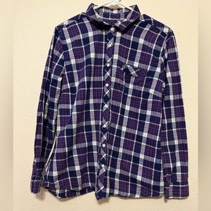 Eddie Bauer Purple Flannel Size X Large
